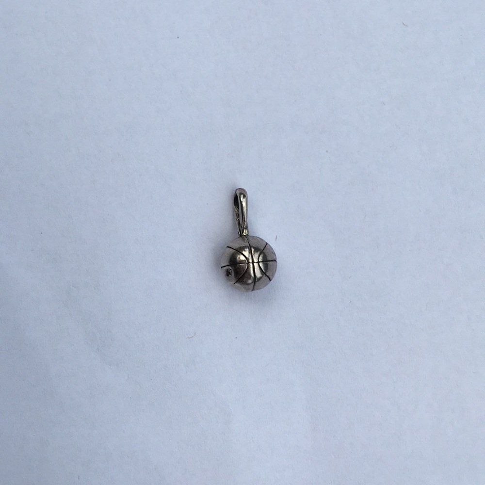 Sterling Silver Basketball Charm